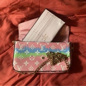 Pink chain purse